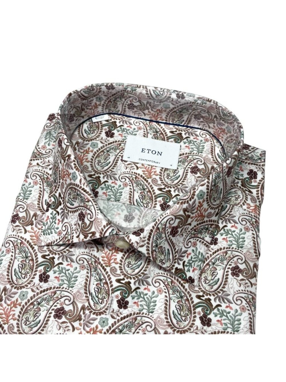 ETON Paisley Contemporary Luxury Dress Shirt Men’s Size XXL 46/18 NWT